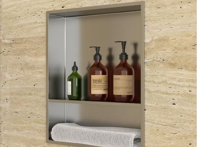 Lot 96-179753 - Shower Niche in Brushed Stainless Steel New