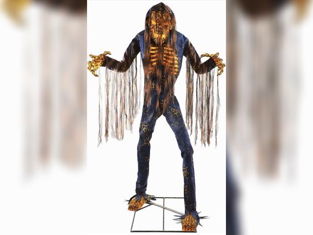 Lot 96-226502 - Haunted Hill Farm Motion-Activated 7.5-Ft. Tall Smoldering Ghoul, Plug-in Talking Scare Prop Animatr...