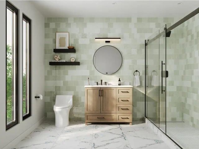 Lot 96-165768 - 92.96sq ft of Ivy Hill Tile
Calacatta Indigo 12 in. x 24 in. Polished Porcelain Floor and Wall Tile ...