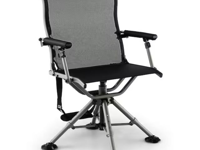 Lot 96-190157 - Costway 360 Degree Silent Swivel Hunting Chair with All-terrain Feet Pads Support 400 lbs MSRP $165....
