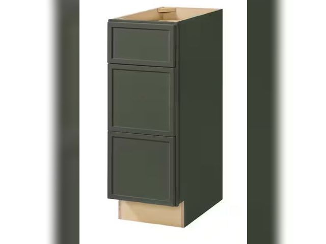 Lot 96-211550 - Hampton Bay Leyton 12 in. W x 21 in. D x 34.5 in. H Ready to Assemble Plywood Slim Shaker Bath Drawe...