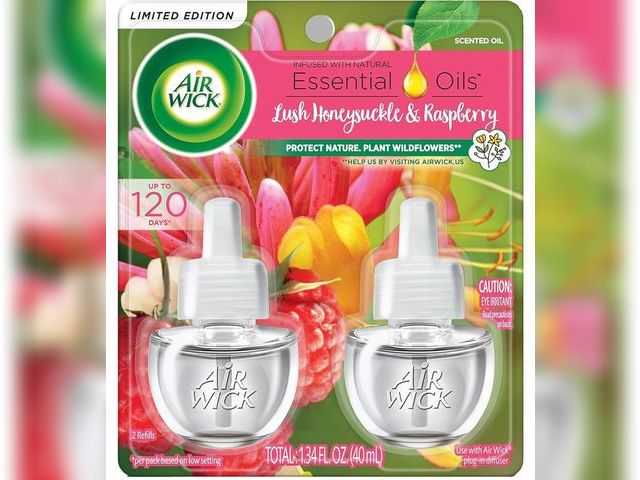 Lot 96-152309 - Air Wick Plug-in Scented Oil Refill, 2 Count, Lush Honeysuckle &amp; Raspberry, Air Freshener, Essen...