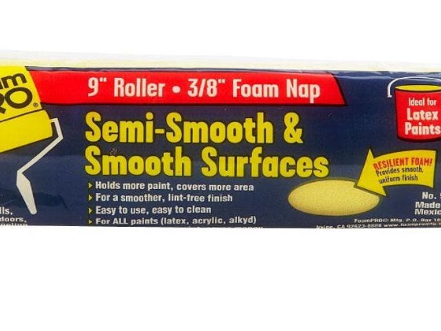 Lot 96-173490 - FoamPRO 9 in. x 3/8 in. Smooth and Semi Smooth Coater Foam Roller Cover

New