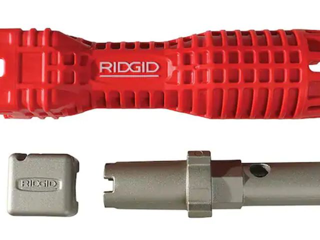 Lot 96-182309 - RIDGID
EZ Change Plumbing Wrench Faucet Installation and Removal Tool
Open Package 
Appears Unused