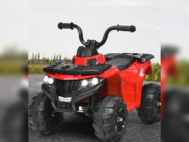 Lot 96-192303 - Costway Kids Ride On ATV Quad 4 Wheeler Electric Toy Car 6V Battery Power Led Lights Red
New