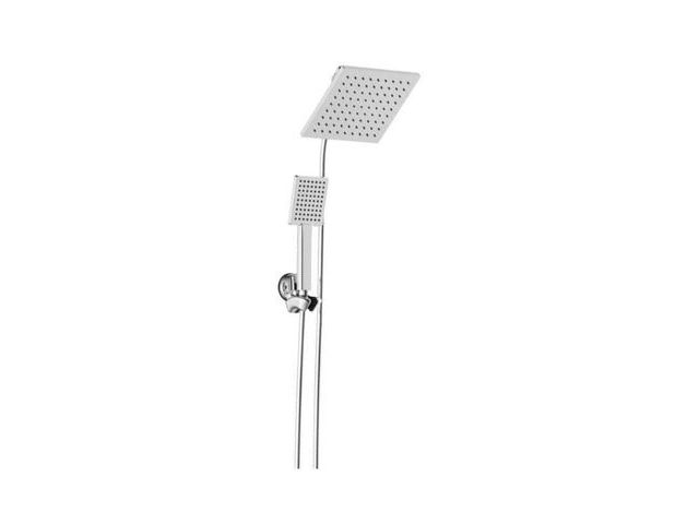 Lot 96-163547 - Glacier Bay Modern 1-Spray 7.9 in. Dual Tub Wall Mount Fixed and Handheld Shower Heads 1.8 GPM in Po...