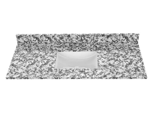 Lot 96-179675 - Home Decorators Collection
49 in. W x 22 in. D Granite Vanity Top in Jilin White with White Ceramic ...