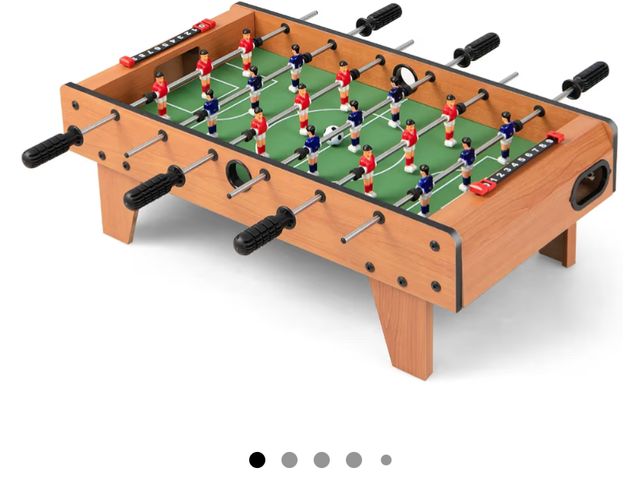 Lot 96-227751 - 27" Foosball Table, Easily Assemble Wooden Soccer Game Table Top w/Footballs, Indoor Table Soccer Se...