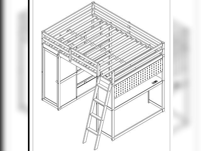 Lot 96-227405 - ModernLuxe Full Size Wood Loft Bed in Black 
Stock photo unavailable 
New