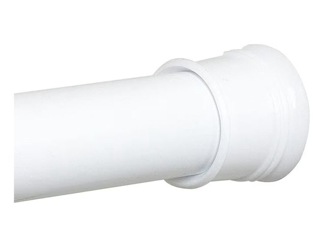 Lot 96-177213 - Zenna Home Curtain Adjustable Tension Shower Rod, 44" to 72", White New