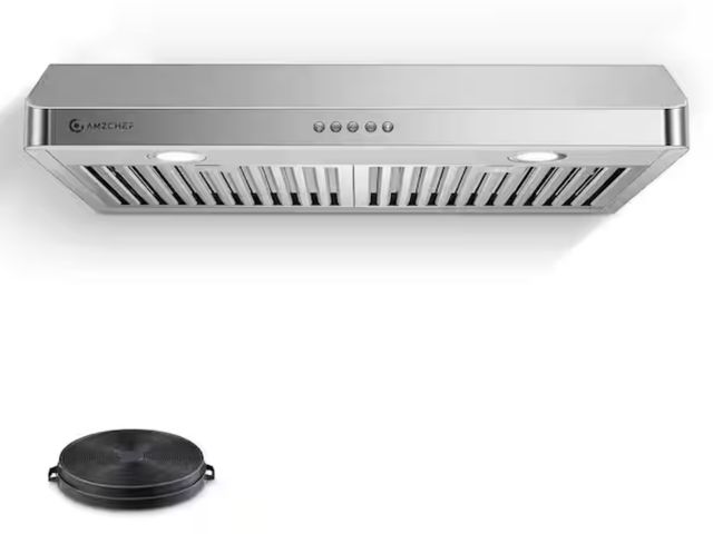 Lot 96-192727 - 30 in. 700 CFM Ducted Under Cabinet Range Hood in Stainless Steel with 3-Way Venting Compatibility M...