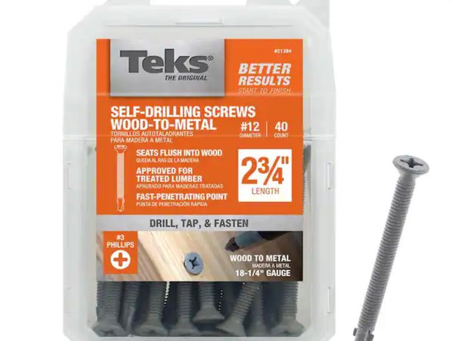 Lot 96-166771 - Teks
12 2-3/4 in. Phillips Flat-Head Self-Drilling Screws

New