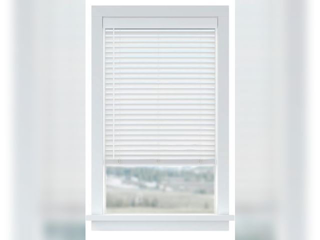 Lot 96-173519 - 2” Cordless Faux Wood Blind White 27.5X64