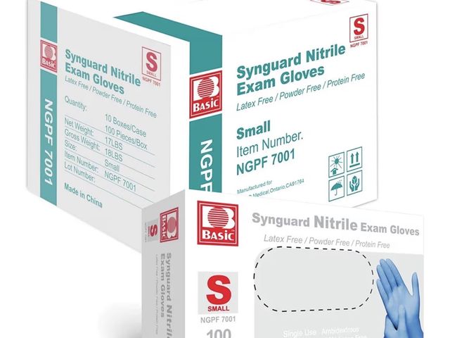 Lot 96-178688 - Jointown Medical Blue Nitrile Exam Gloves - Latex-Free &amp; Powder-Free - NGPF7001 (Case of 1,000),...