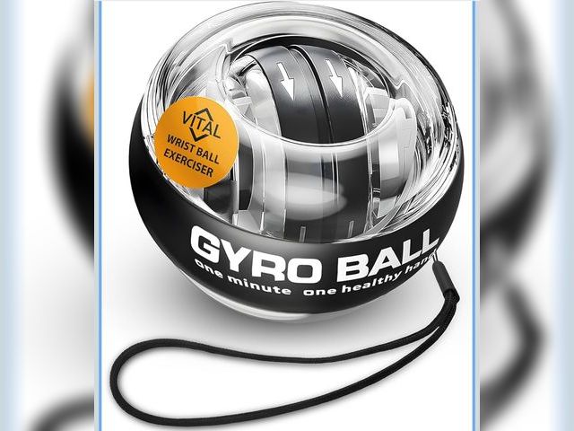 Lot 96-190794 - Vital Wrist Ball Exerciser Gyro Ball Hand Gyroscopic Wrist Strengthener &amp; Forearm Trainer with Z...