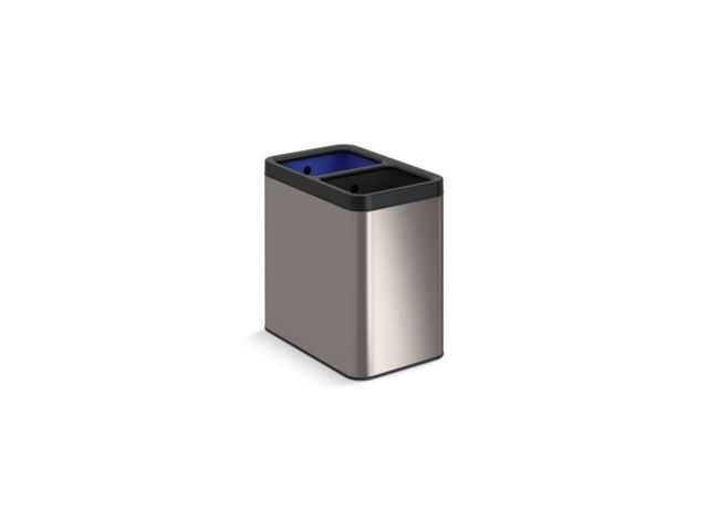 Lot 96-179734 - KOHLER
22-Liter Dual-Compartment Open-Top Trash Can in Stainless Steel
new 
msrp $120.00