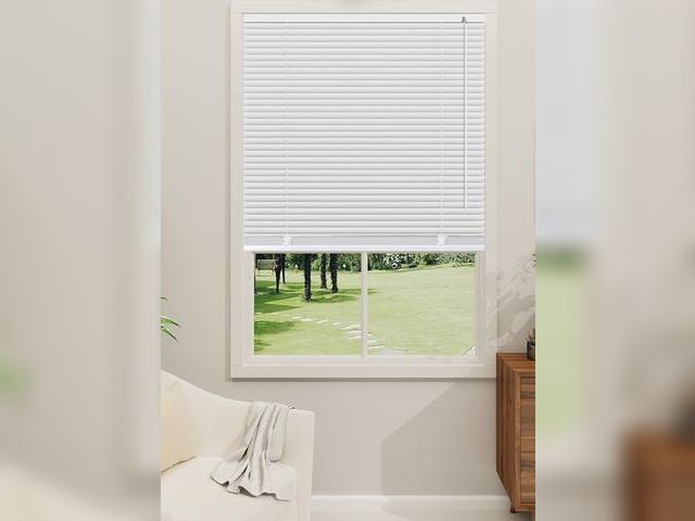 Lot 96-163782 - Cordless 1" Mini Blinds Suitable for 46" W x 64" H Windows Darkening Waterproof Aluminum Heat Resist...