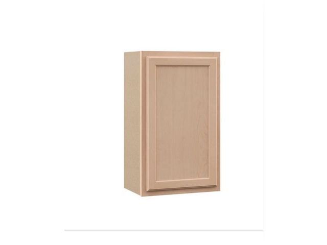 Lot 96-213991 - Hampton Bay Recessed Panel 18 in. W × 12 in. D × 30 in. H Assembled Wall Kitchen Cabinet in Unfinish...