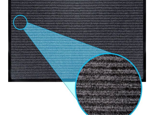 Lot 96-174098 - Durable Rubber Door Mat - Heavy Duty, Slip Proof, Indoor/Outdoor, Easy to Clean, Waterproof, Low-Pro...