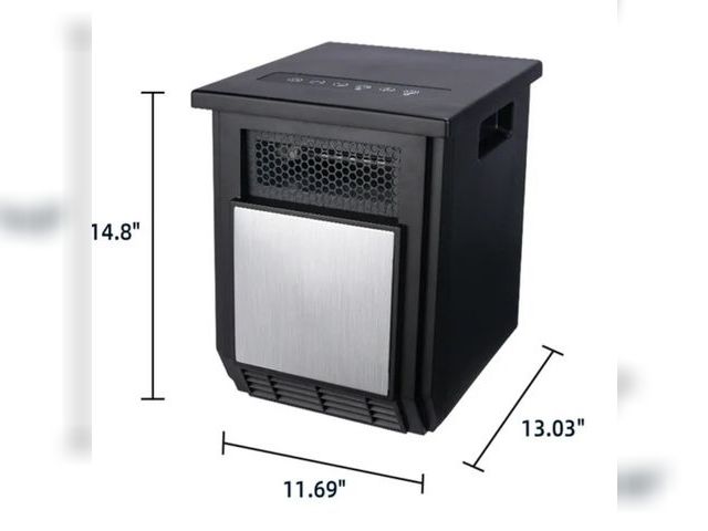 Lot 96-179055 - Mainstays New1500W Electric 4-Element Infrared Cabinet Space Heater for Indoor Used Untested
