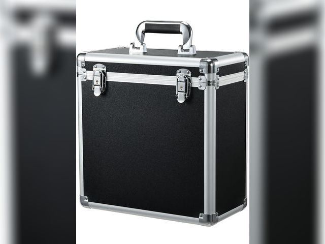 Lot 96-176084 - Vinyl Record Storage Case LP Album Collection Display Box Aluminium Water Resistant Vinyl Record Org...