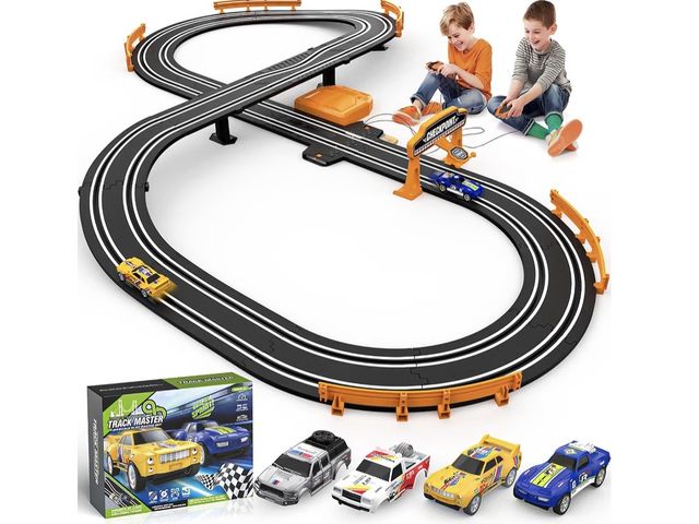 Lot 96-230904 - Slot Car Race Track Sets for Boys, Race Car Track with 2 High-Speed Slot Cars, Battery or Electric C...