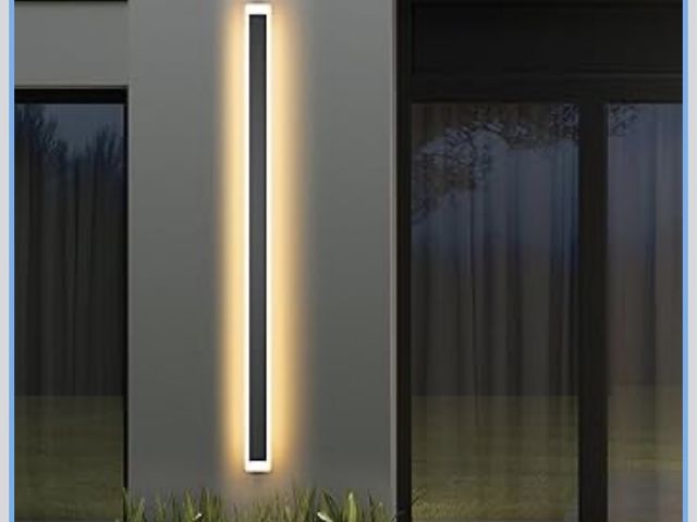 Lot 96-209967 - 59in Long Outdoor LED Light IP65 Waterproof,Modern Exterior Wall Sconce Black 3000K for House Courty...