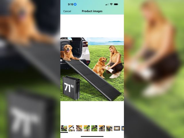 Lot 96-163983 - Dog Ramp for Car, 71''x 17'' Pet Ramp for Large Dogs with Anti-Slip Surface, Extra Long Dog Ramps Up...
