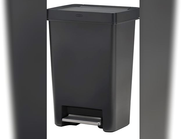 Lot 96-174474 - Rubbermaid Premier Series II Step-On Trash Can for Home and Kitchen, with Lid Lock and Slow Close, 1...