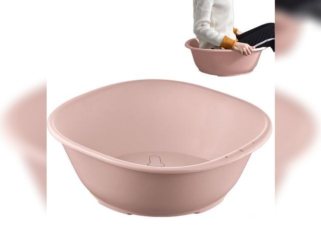 Lot 96-211490 - Sitz Bath for Hemorrhoids,Sitz Bath tub,Sits Bath Kit for Women Men,Wider Seating Area, Deeper Bowl ...