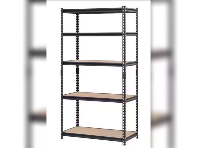 Lot 96-222371 - Muscle Rack 5-Shelf Heavy Duty Adjustable Metal Garage Storage Shelving Unit in Black (36 in. W x 72...