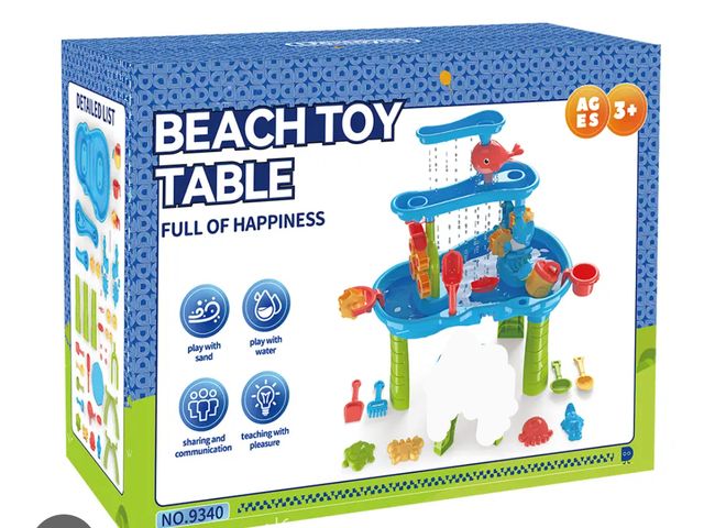 Lot 96-232495 - Sand and Water Table for Toddlers, 3-Tier Water Tables with Beach Fun Sand Toy for Kids Ages 4-8, Su...