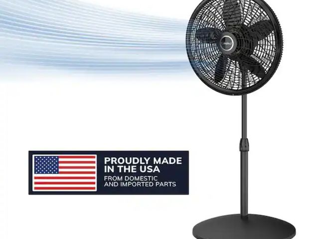 Lot 96-163477 - Lasko
Cyclone 18 in. 3 Speed Oscillating Pedestal Fan for Home in Black with Adjustable Height, Tilt...