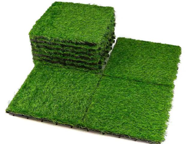 Lot 96-190808 - Pro Space
12 in. x 12 in. Square Interlocking Flooring Wood Deck Tile Tufted Grass Green, 30-Pack Co...