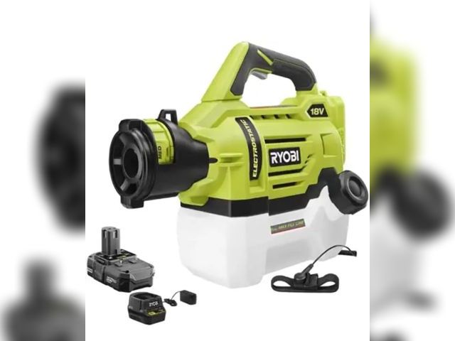 Lot 96-175152 - RYOBI - ONE+ 18V Cordless Electrostatic 0.5 Gal Sprayer with 2.0 Ah Battery and Charger
New
MSRP $99...