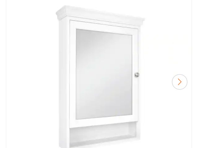 Lot 96-155919 - Glacier Bay
23-1/2 in. W x 32-1/2 in. H Framed Surface-Mount Bathroom Medicine Cabinet with Mirror, ...