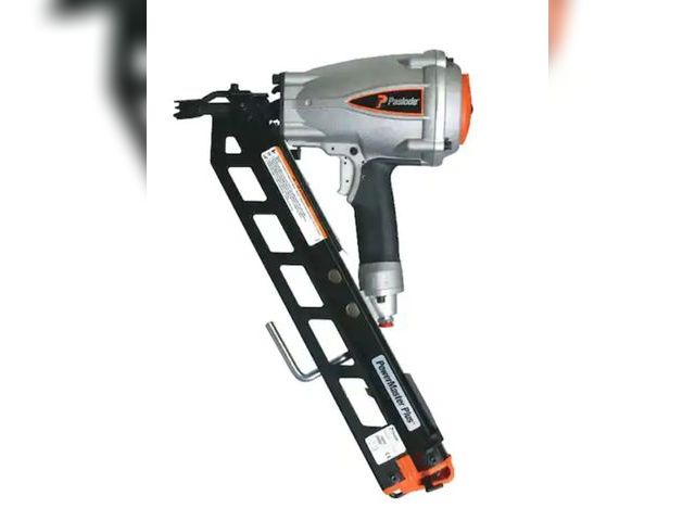Lot 96-164725 - Paslode
Pneumatic 3-1/2 in. 30 degree Air Corded PowerMaster Plus Clipped-Head Framing Nailer
Appear...
