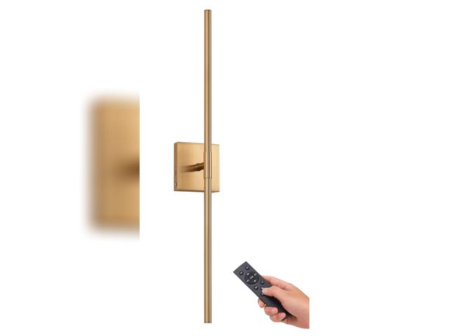 Lot 96-176336 - Battery Operated Gold Wall Sconces 30" Wireless Rechargeable LED Wall Lamps with Remote Control, 3 C...