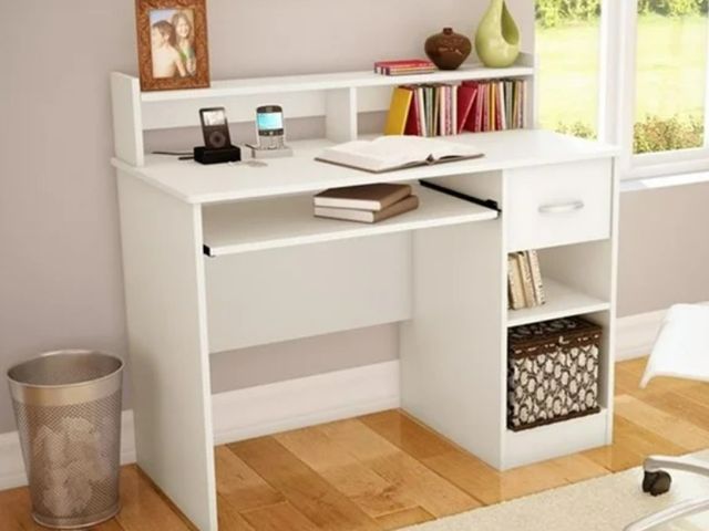 Lot 96-197362 - South Shore Axess White Desk with Keyboard Tray
Color is BLACK 
New