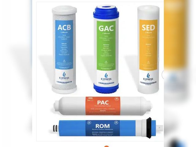 Lot 96-178672 - Express Water 6 Months Reverse Osmosis System Replacement Filter Set - 5 Filters with 50 GPD RO Memb...