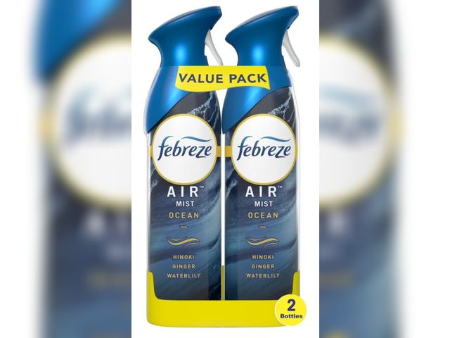 Lot 96-200674 - Febreze Air Freshener Spray, Odor-Fighting Room Spray, Ocean, 8.8oz, 2 Count
New