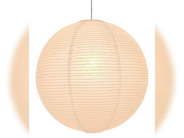 Lot 96-175774 - Hytsoeee(21.65Inch) Large Round Paper Lantern Lamp shade,White Rice Paper Lamp Shade,Chinese Foldabl...