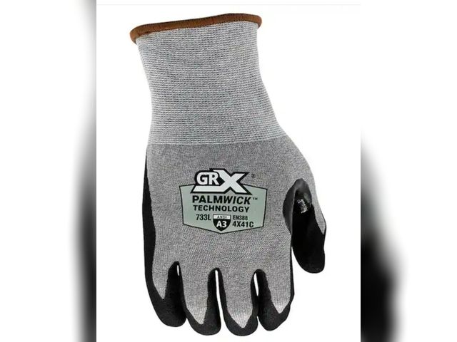 Lot 96-180495 - Lof of 4 pairs GRX
Large Cut Resistant Gray Breathable Nitrile Work Gloves
New