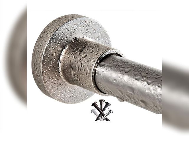 Lot 96-177691 - BRIOFOX Tension Curtain Rod 43-73 Inches Brushed Nickel, Never Rust and Non-Slip and Heavy Duty Show...