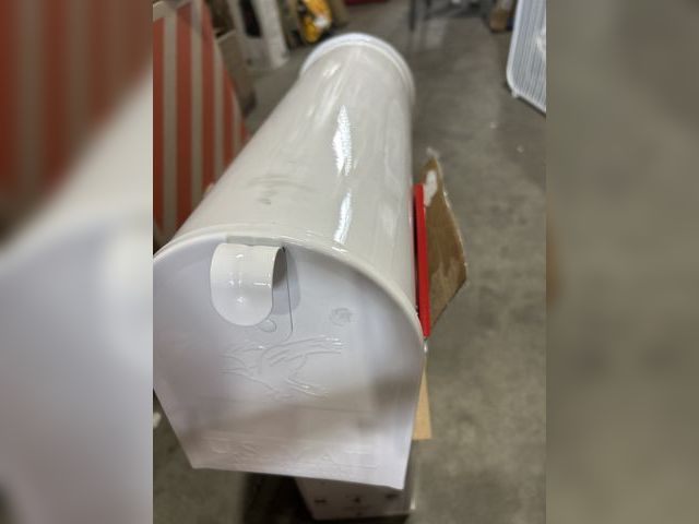 Lot 96-162639 - Architectural Mailboxes
Elite White, Medium, Steel, Post Mount Mailbox

New , slight bend towards ba...