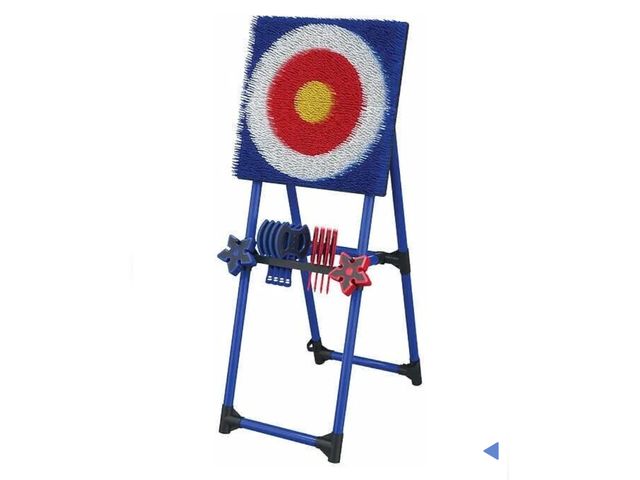Lot 96-170158 - Axe Throwing Game - Steel Frame &amp; Foldable!, Blue New MSRP $109