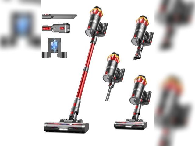 Lot 96-170373 - Cordless Vacuum Cleaner,48000Pa/580W/65Mins Vacuum Cleaners for Home,Self-Standing Stick Vacuum with...