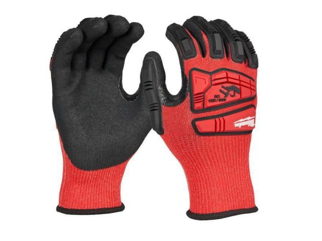 Lot 96-191264 - Milwaukee Large Red Nitrile Level 3 Cut
Resistant Impact Gloves L New