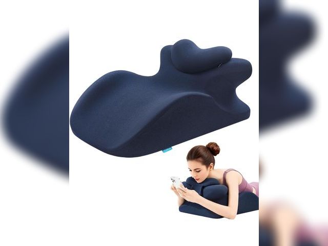 Lot 96-187654 - Memory Foam Ergonomic Wedge Pillow, Prone Pillow for Sleeping, Reading Pillow for Bed, Ergonomic Sup...