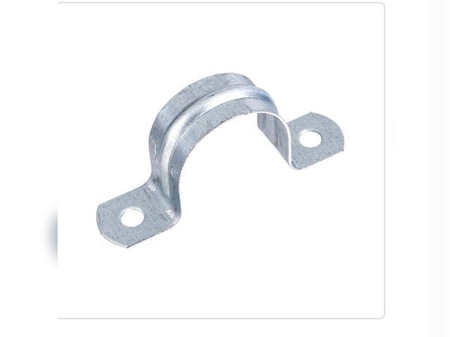 Lot 96-172878 - Large box of Oatey 4 in. Galvanized 2-Hole Pipe Hanger Straps New